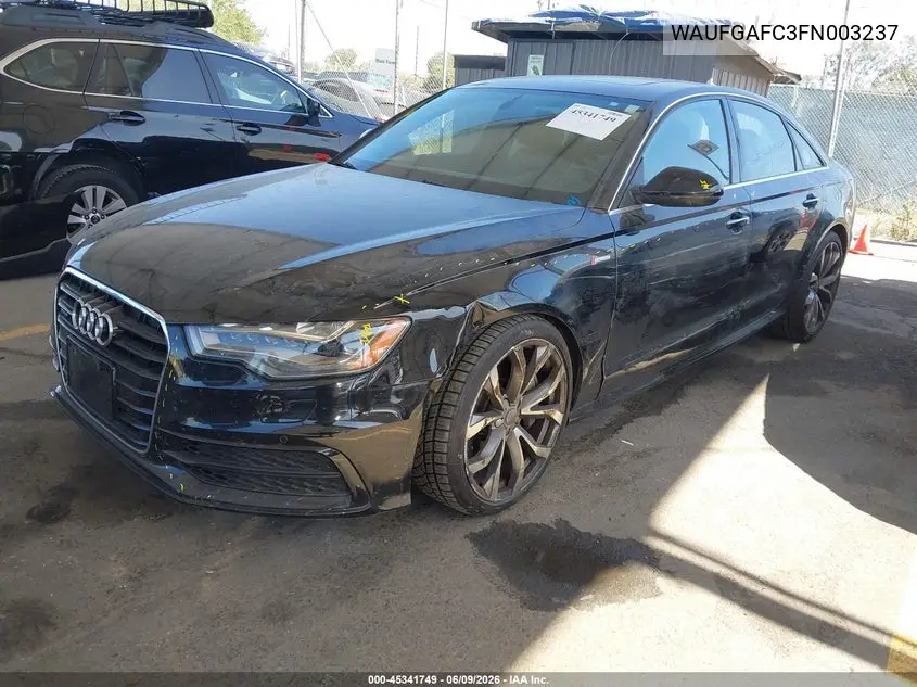 2015 Audi A6 3.0T Premium Plus VIN: WAUFGAFC3FN003237 Lot: 45341749