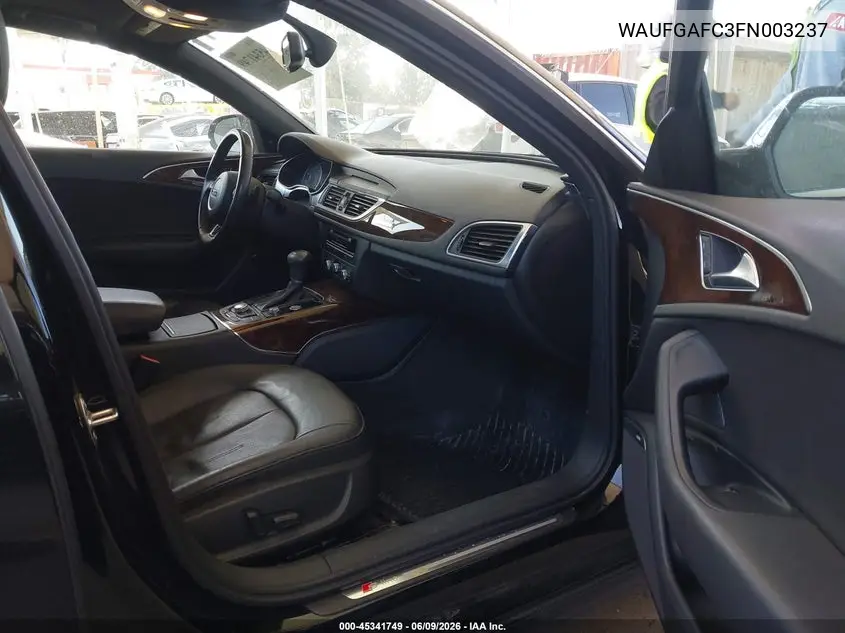 2015 Audi A6 3.0T Premium Plus VIN: WAUFGAFC3FN003237 Lot: 45341749