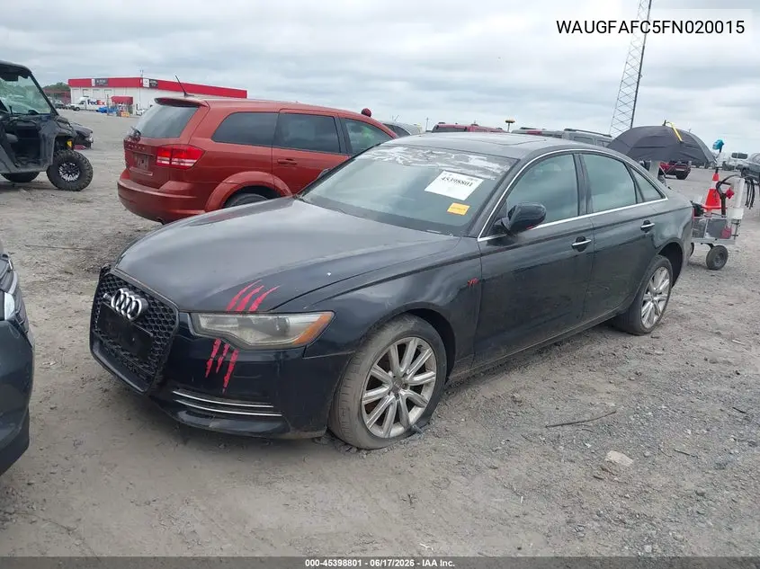 2015 Audi A6 2.0T Premium VIN: WAUGFAFC5FN020015 Lot: 45398801
