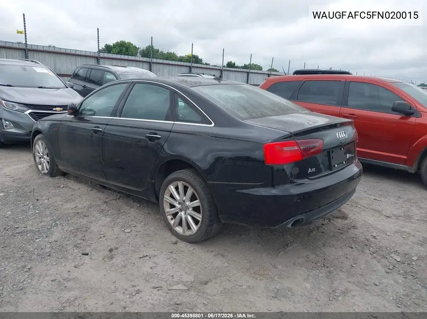 2015 Audi A6 2.0T Premium VIN: WAUGFAFC5FN020015 Lot: 45398801