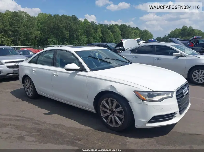 2015 Audi A6 2.0T Premium VIN: WAUCFAFC6FN034116 Lot: 45427988