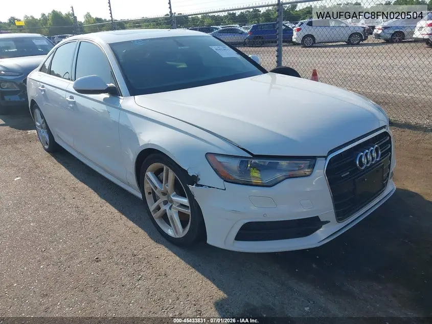 2015 Audi A6 3.0T Premium Plus VIN: WAUFGAFC8FN020504 Lot: 45433831