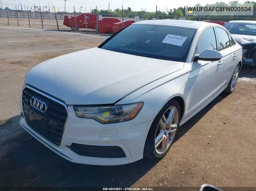 2015 Audi A6 3.0T Premium Plus VIN: WAUFGAFC8FN020504 Lot: 45433831
