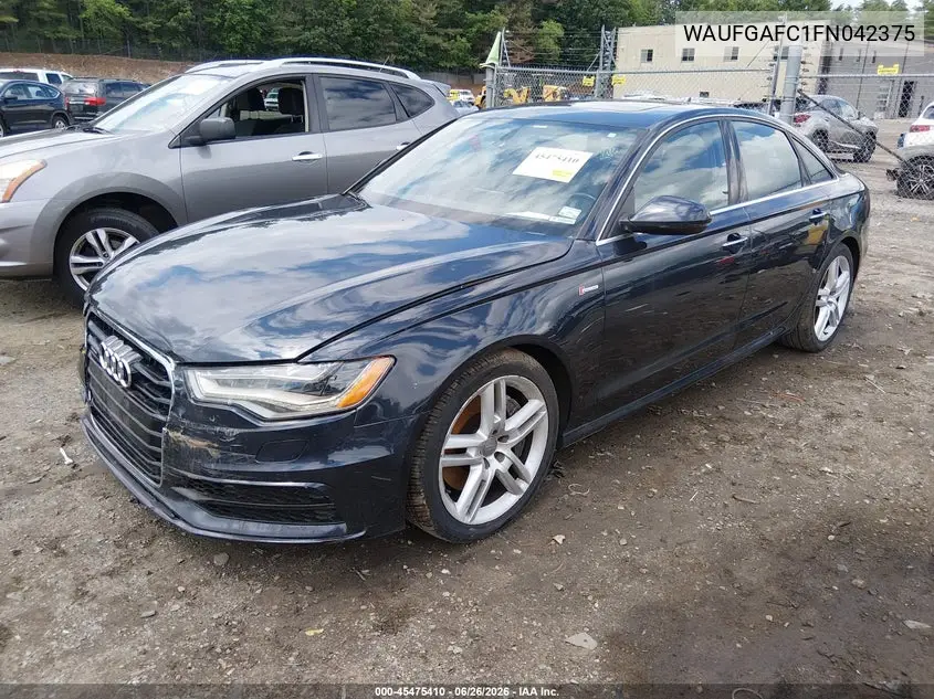 2015 Audi A6 3.0T Premium Plus VIN: WAUFGAFC1FN042375 Lot: 45475410