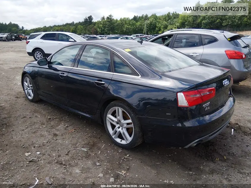2015 Audi A6 3.0T Premium Plus VIN: WAUFGAFC1FN042375 Lot: 45475410