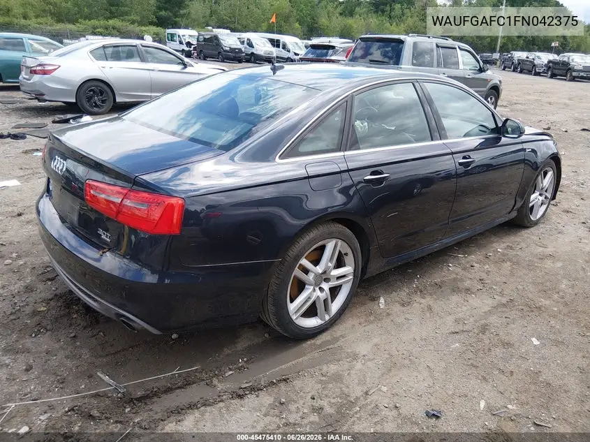 2015 Audi A6 3.0T Premium Plus VIN: WAUFGAFC1FN042375 Lot: 45475410