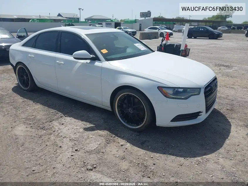 2015 Audi A6 2.0T Premium VIN: WAUCFAFC6FN013430 Lot: 45497694
