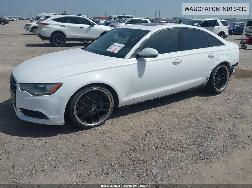 2015 Audi A6 2.0T Premium VIN: WAUCFAFC6FN013430 Lot: 45497694