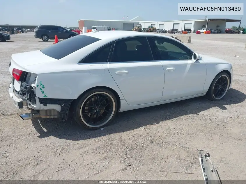 2015 Audi A6 2.0T Premium VIN: WAUCFAFC6FN013430 Lot: 45497694