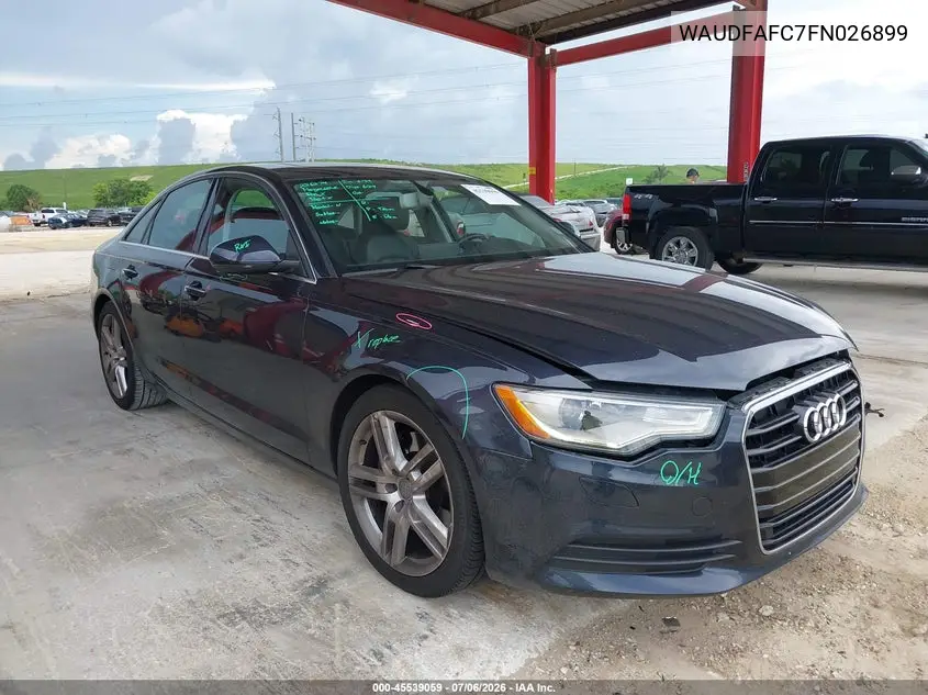 2015 Audi A6 2.0T Premium VIN: WAUDFAFC7FN026899 Lot: 45539059