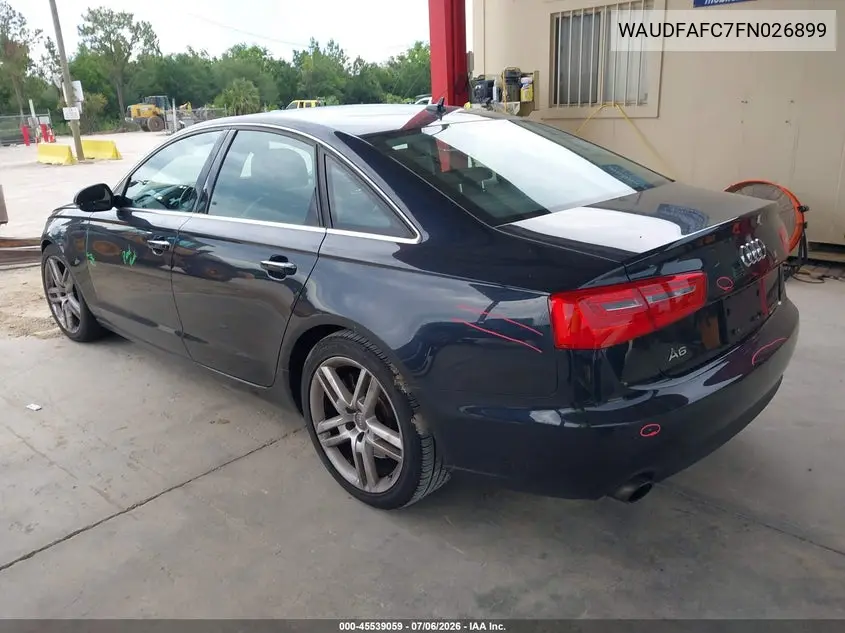 2015 Audi A6 2.0T Premium VIN: WAUDFAFC7FN026899 Lot: 45539059