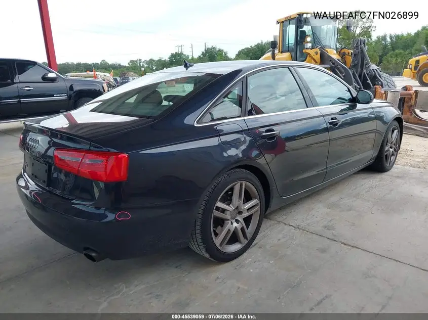 2015 Audi A6 2.0T Premium VIN: WAUDFAFC7FN026899 Lot: 45539059