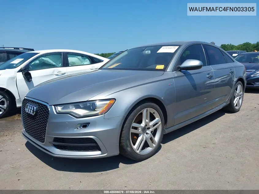2015 Audi A6 3.0 Tdi Premium Plus VIN: WAUFMAFC4FN003305 Lot: 45556079