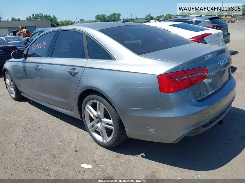 2015 Audi A6 3.0 Tdi Premium Plus VIN: WAUFMAFC4FN003305 Lot: 45556079