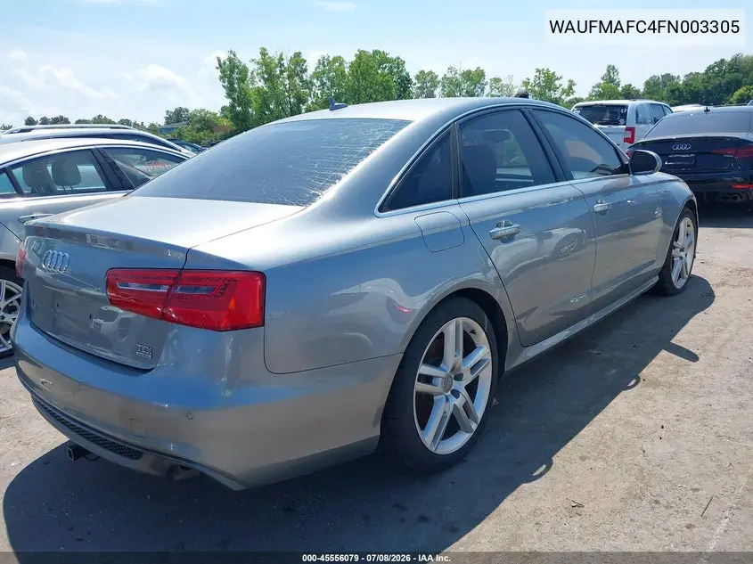 2015 Audi A6 3.0 Tdi Premium Plus VIN: WAUFMAFC4FN003305 Lot: 45556079