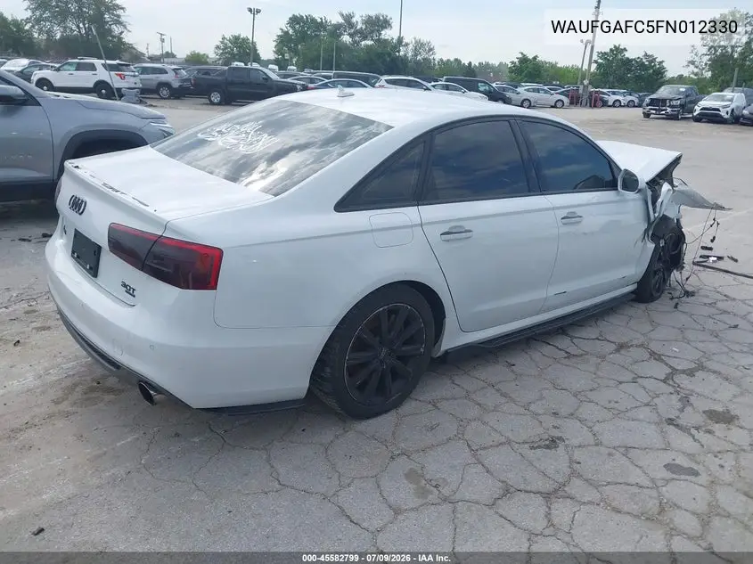 2015 Audi A6 3.0T Premium Plus VIN: WAUFGAFC5FN012330 Lot: 45582799