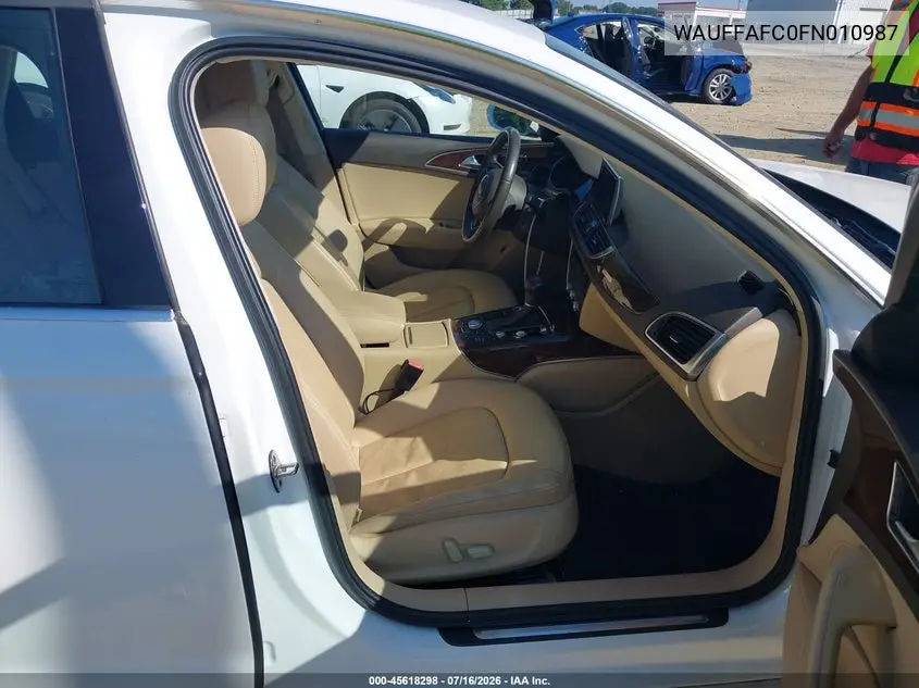 2015 Audi A6 2.0T Premium VIN: WAUFFAFC0FN010987 Lot: 45618298