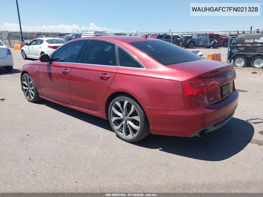 2015 Audi A6 3.0T Premium Plus VIN: WAUHGAFC7FN021328 Lot: 45637362