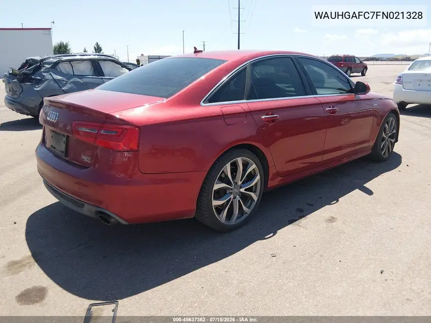 2015 Audi A6 3.0T Premium Plus VIN: WAUHGAFC7FN021328 Lot: 45637362