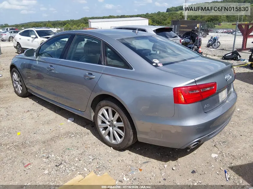 2015 Audi A6 3.0 Tdi Premium Plus VIN: WAUFMAFC6FN015830 Lot: 45644296