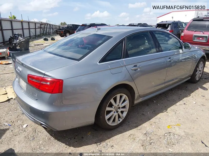 2015 Audi A6 3.0 Tdi Premium Plus VIN: WAUFMAFC6FN015830 Lot: 45644296