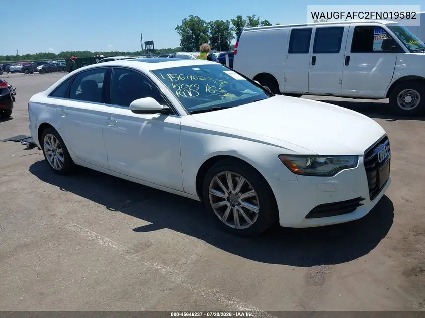 2015 Audi A6 2.0T Premium VIN: WAUGFAFC2FN019582 Lot: 45646237