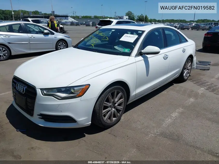 2015 Audi A6 2.0T Premium VIN: WAUGFAFC2FN019582 Lot: 45646237