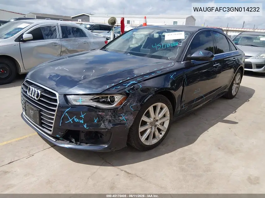 2016 Audi A6 2.0T Premium Plus VIN: WAUGFAFC3GN014232 Lot: 45170408