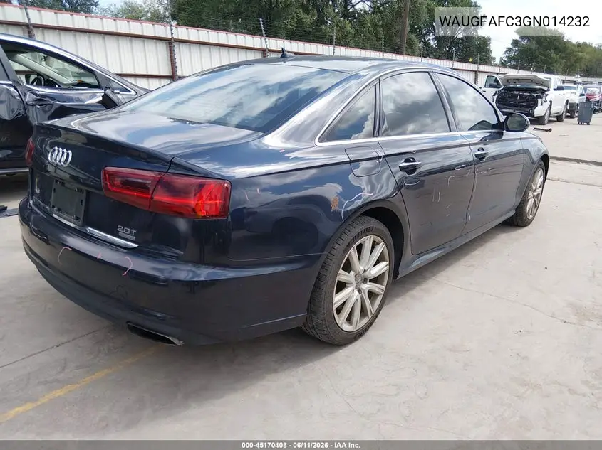 2016 Audi A6 2.0T Premium Plus VIN: WAUGFAFC3GN014232 Lot: 45170408