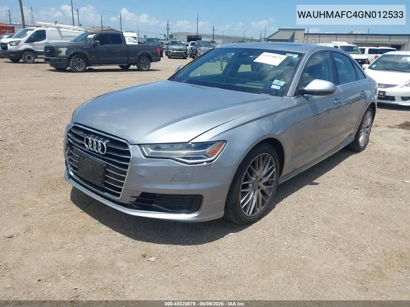 2016 Audi A6 3.0L Tdi Prestige VIN: WAUHMAFC4GN012533 Lot: 45320879