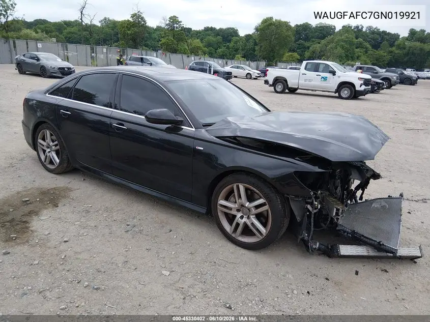 2016 Audi A6 2.0T Premium Plus VIN: WAUGFAFC7GN019921 Lot: 45330402
