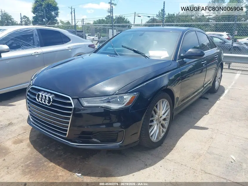 2016 Audi A6 2.0T Premium Plus VIN: WAUGFAFC8GN006904 Lot: 45382276
