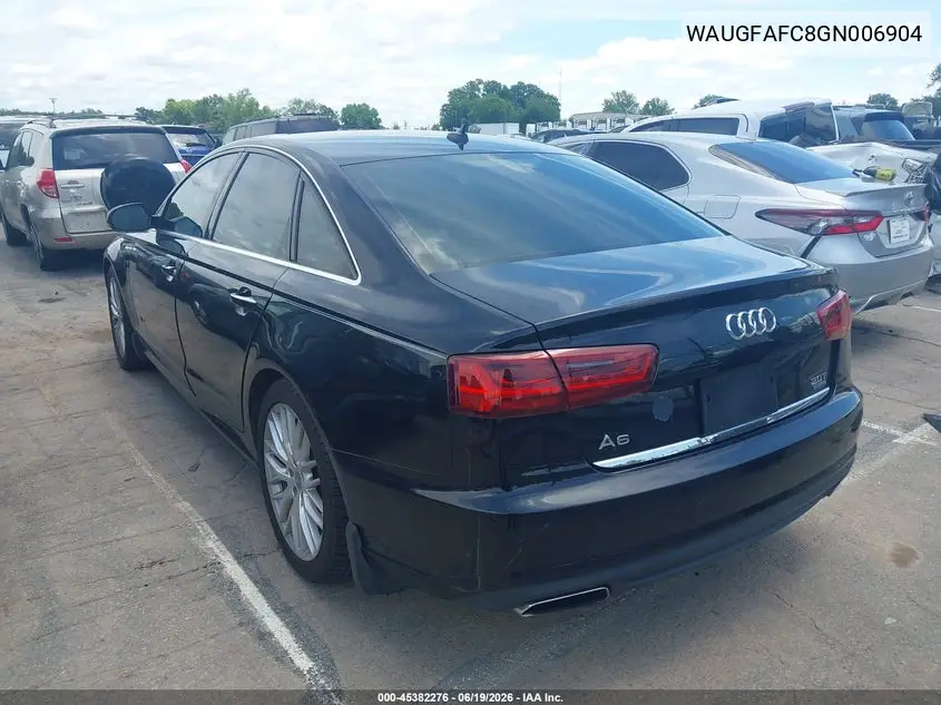 2016 Audi A6 2.0T Premium Plus VIN: WAUGFAFC8GN006904 Lot: 45382276