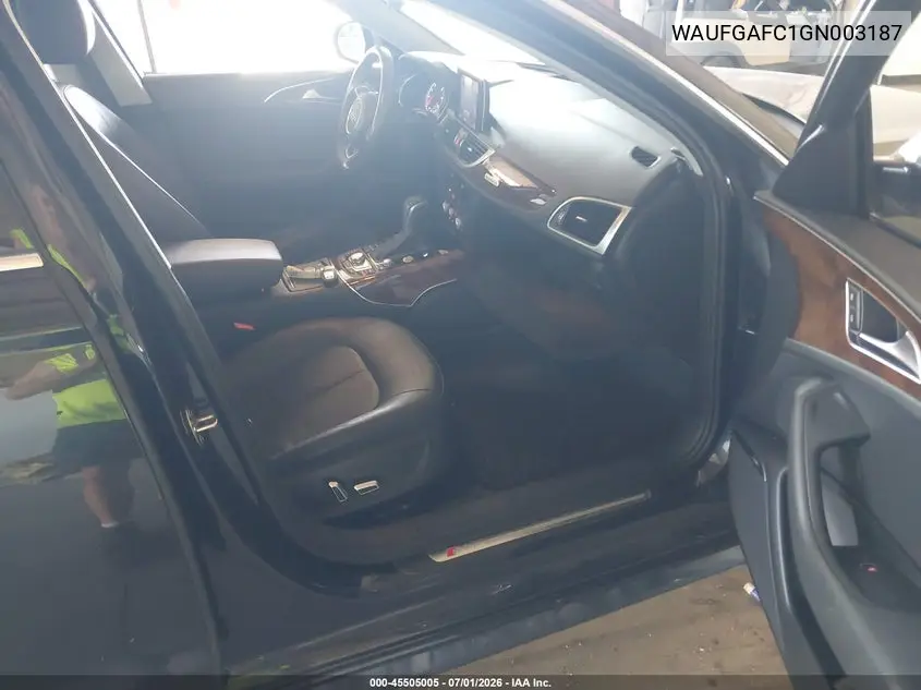 2016 Audi A6 3.0T Premium Plus VIN: WAUFGAFC1GN003187 Lot: 45505005