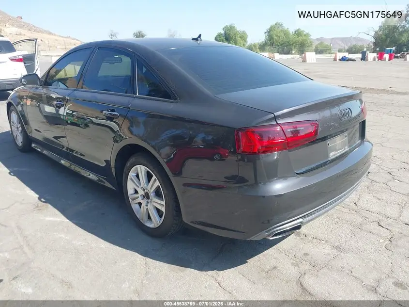 2016 Audi A6 3.0T Prestige VIN: WAUHGAFC5GN175649 Lot: 45538769