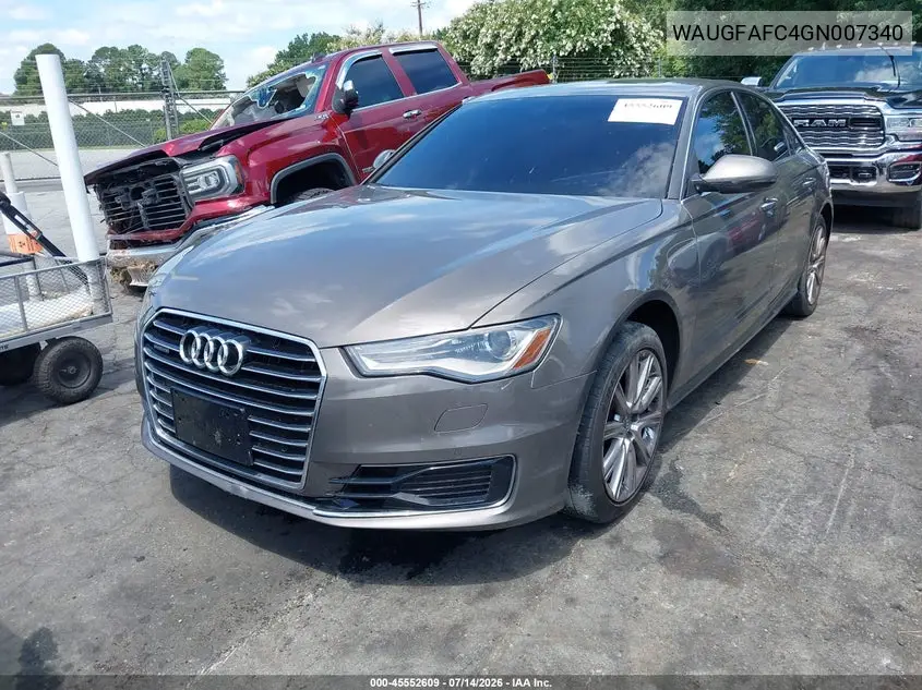 2016 Audi A6 2.0T Premium Plus VIN: WAUGFAFC4GN007340 Lot: 45552609
