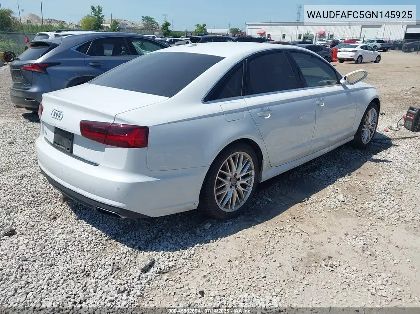 2016 Audi A6 2.0T Premium Plus VIN: WAUDFAFC5GN145925 Lot: 45562664