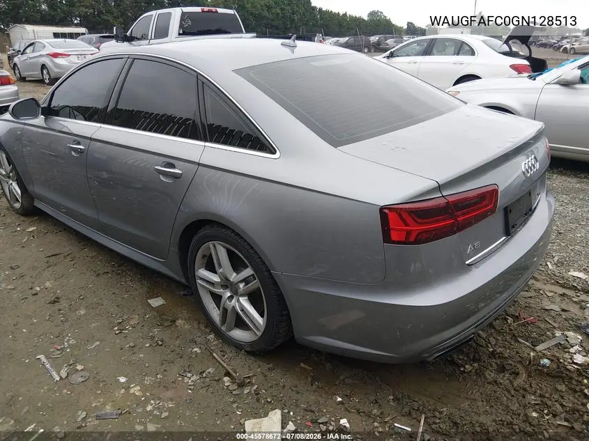 2016 Audi A6 2.0T Premium Plus VIN: WAUGFAFC0GN128513 Lot: 45578672