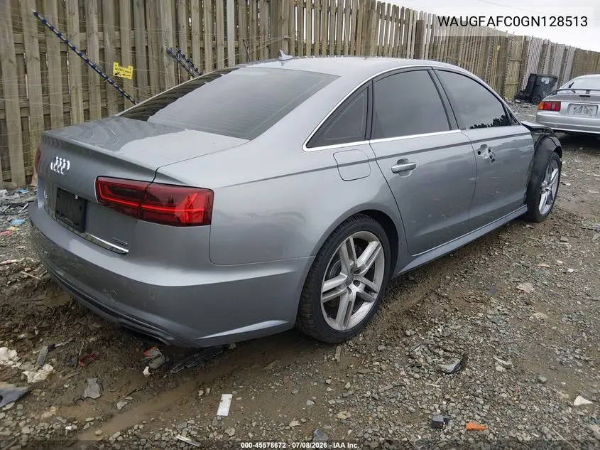 2016 Audi A6 2.0T Premium Plus VIN: WAUGFAFC0GN128513 Lot: 45578672