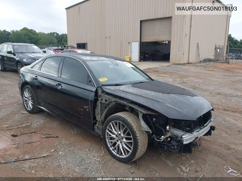 2016 Audi A6 3.0T Premium Plus VIN: WAUFGAFC5GN018193 Lot: 45593703