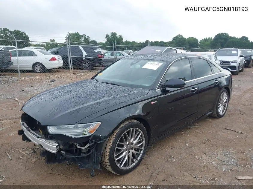 2016 Audi A6 3.0T Premium Plus VIN: WAUFGAFC5GN018193 Lot: 45593703