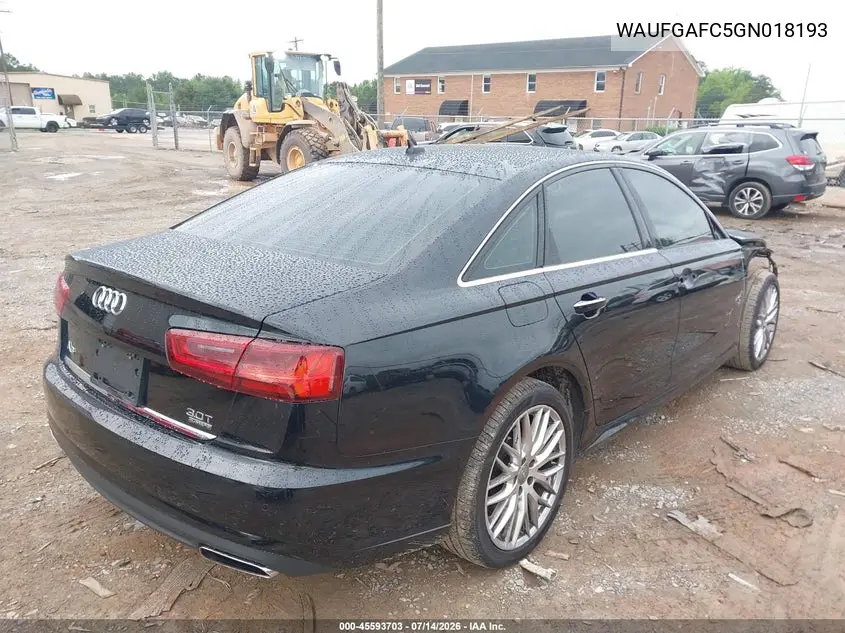 2016 Audi A6 3.0T Premium Plus VIN: WAUFGAFC5GN018193 Lot: 45593703