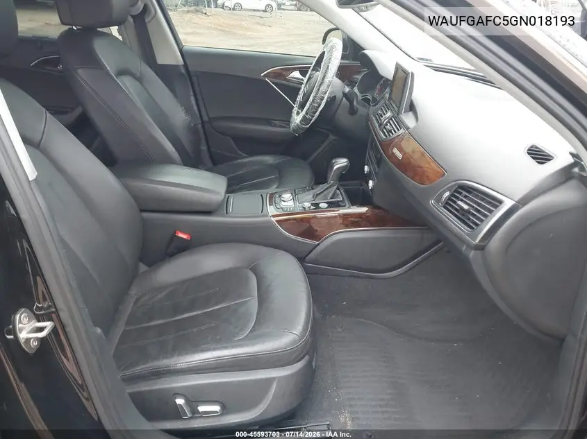 2016 Audi A6 3.0T Premium Plus VIN: WAUFGAFC5GN018193 Lot: 45593703