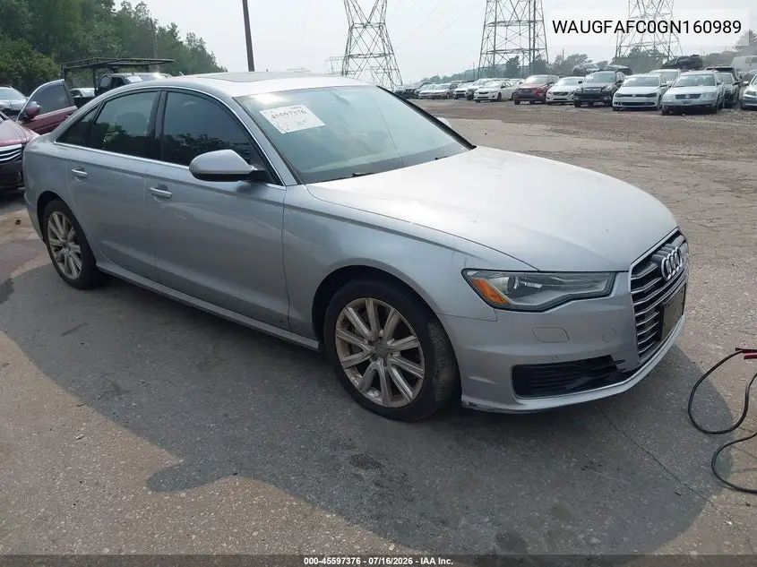 2016 Audi A6 2.0T Premium Plus VIN: WAUGFAFC0GN160989 Lot: 45597376