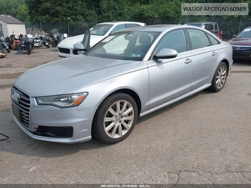 2016 Audi A6 2.0T Premium Plus VIN: WAUGFAFC0GN160989 Lot: 45597376