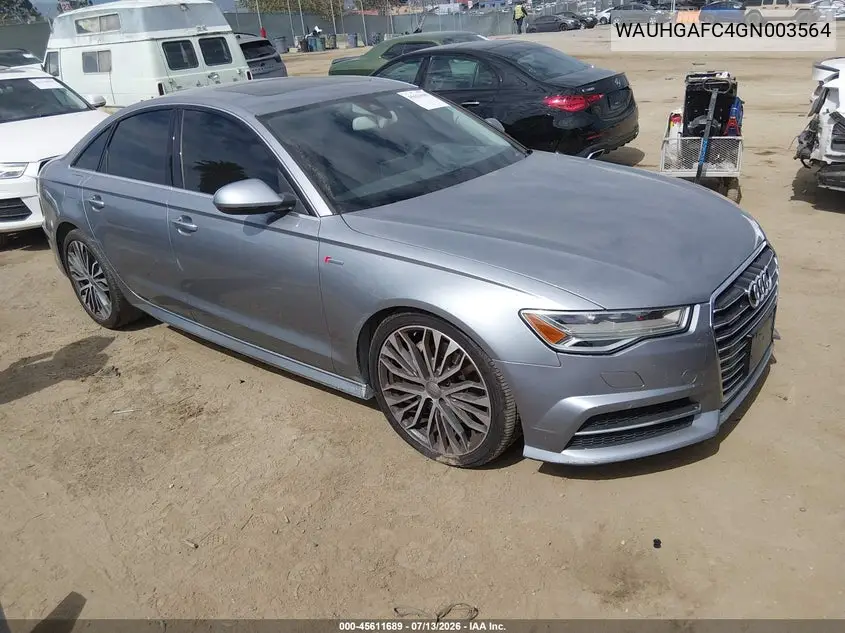 2016 Audi A6 3.0T Prestige VIN: WAUHGAFC4GN003564 Lot: 45611689