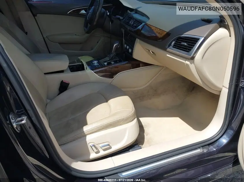 2016 Audi A6 2.0T Premium Plus VIN: WAUDFAFC8GN050596 Lot: 45685111