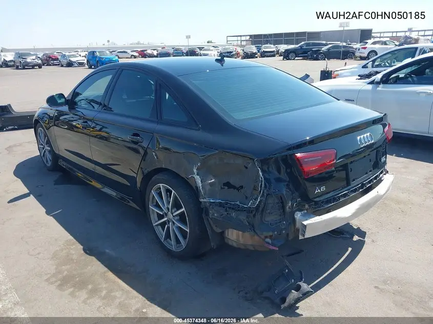 2017 Audi A6 Prestige VIN: WAUH2AFC0HN050185 Lot: 45374348