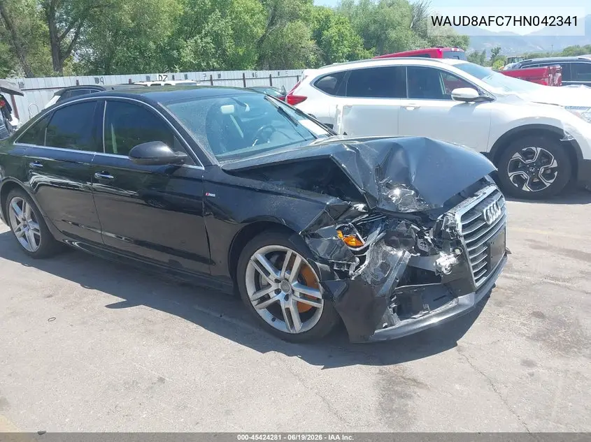 2017 Audi A6 Premium Plus VIN: WAUD8AFC7HN042341 Lot: 45424281