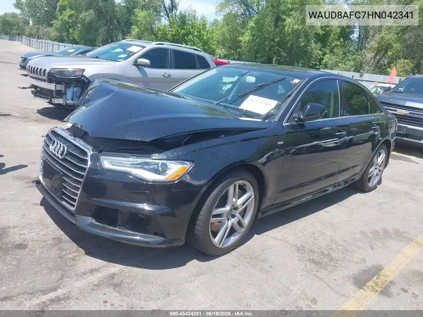 2017 Audi A6 Premium Plus VIN: WAUD8AFC7HN042341 Lot: 45424281